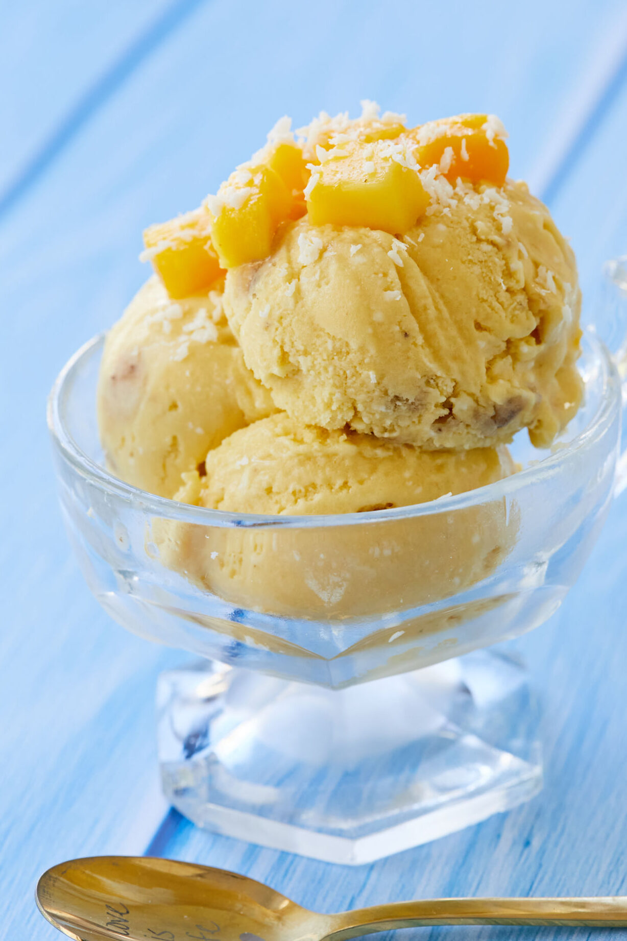 HELADO DE MANGO Y COCO SALUDABLE